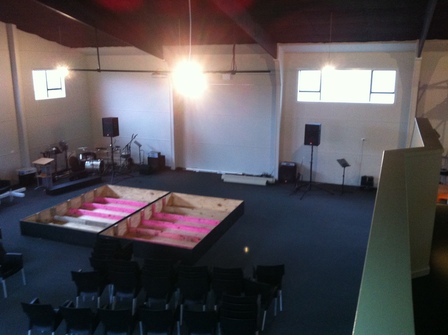 C3 Church Whitianga - New Stage Area Being Assembled.